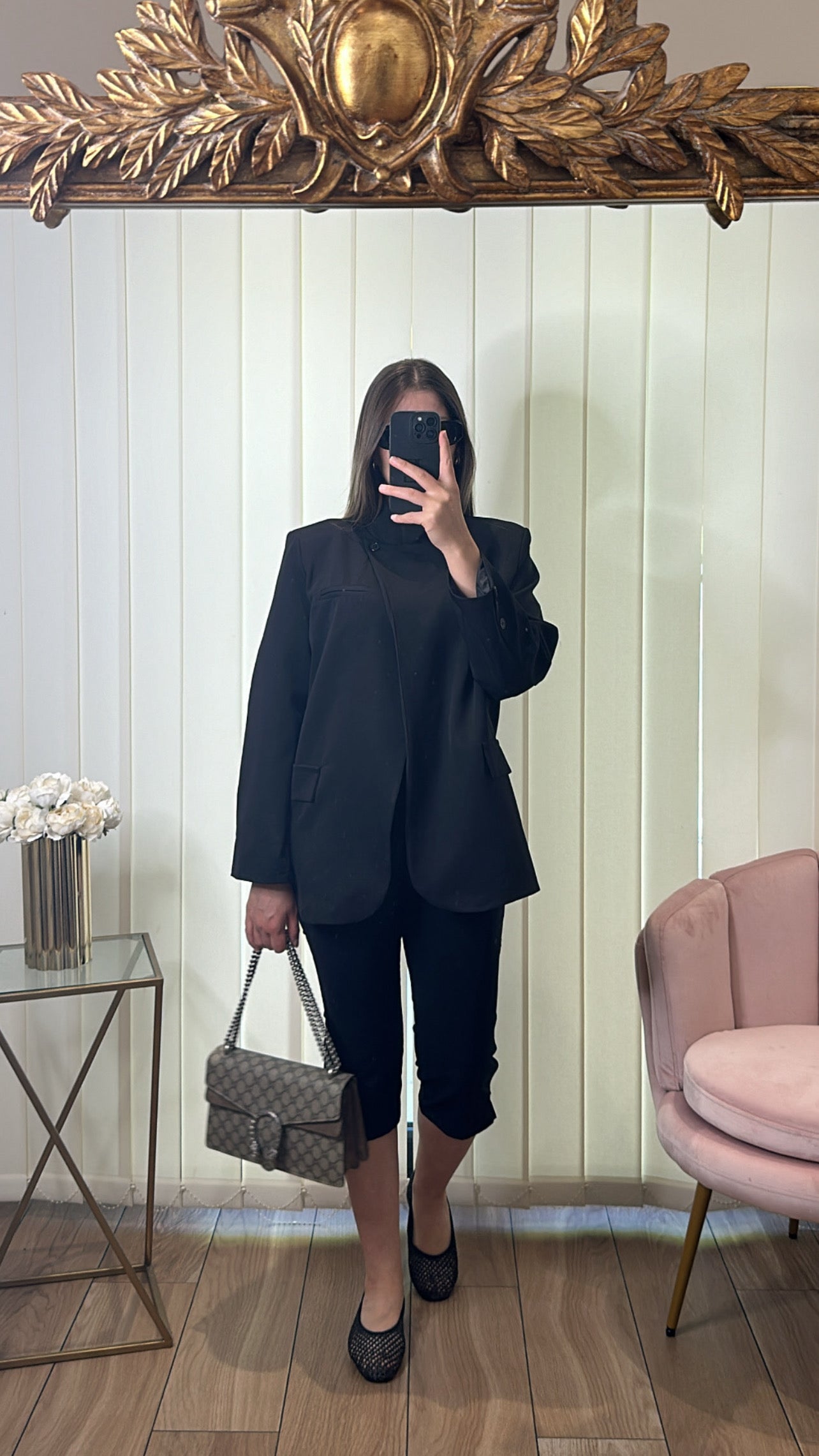 BLAZER COL CROISÉ NOIR