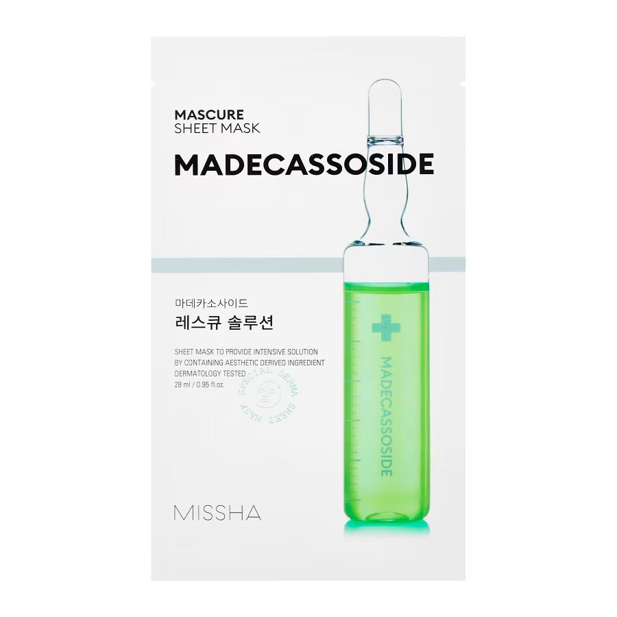 MISSHA – Masque en tissu Mascure Solution, Madécassoside, 28 ml