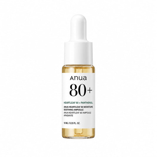 ANUA – Ampoule apaisante hydratante Houttuynia Cordata 80 %, format mini, 10 ml