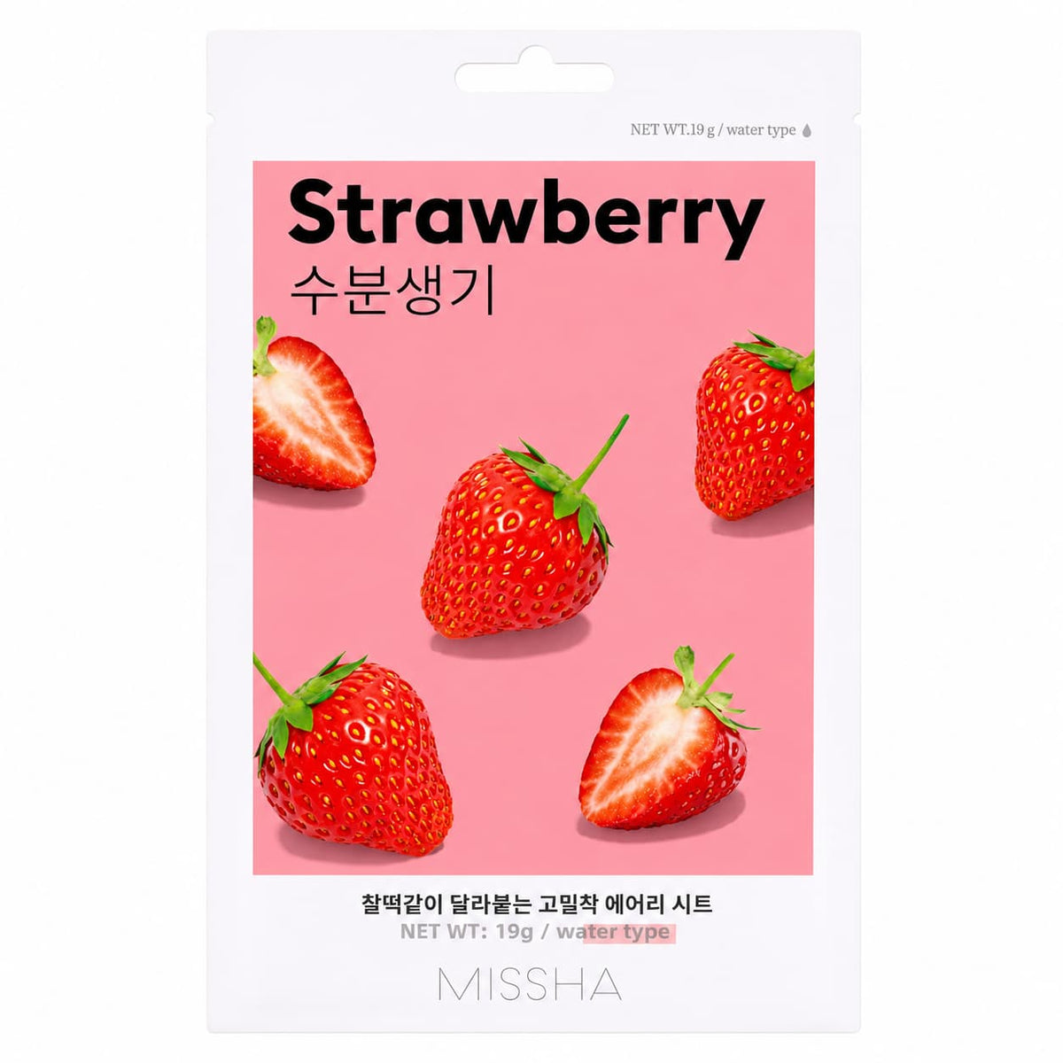 MISSHA – Masque en tissu léger à la fraise, 1 feuille