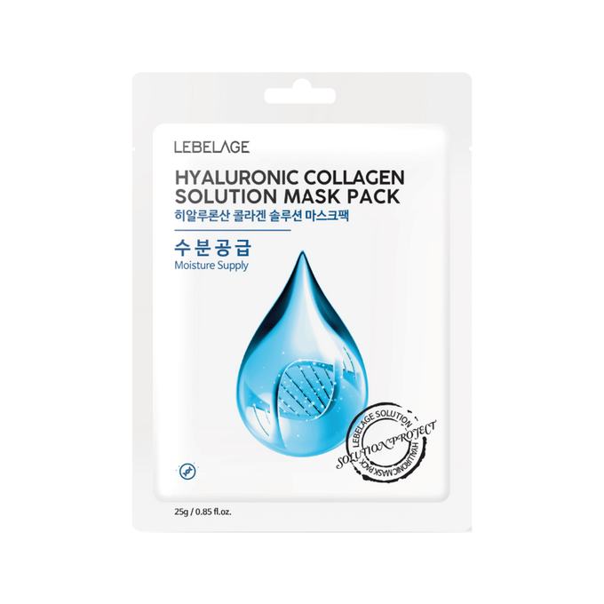 LEBELAGE – Masque Solution d'Acide Hyaluronique et de Collagène, 25 g, 1 unité